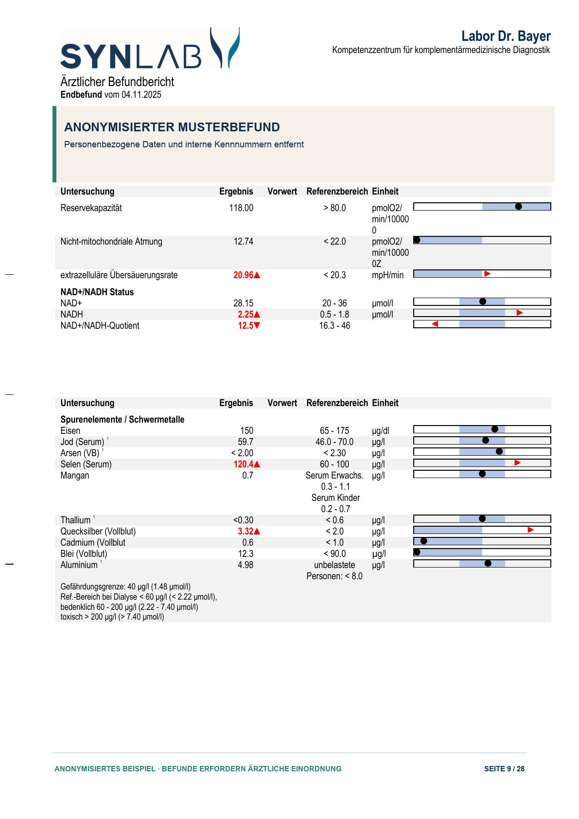 Anonymisierter Musterbefund, Seite 9 von 28