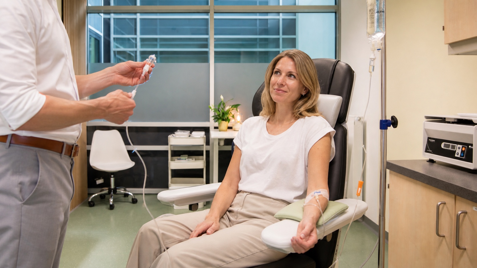 Individuell geplante Infusionsbehandlung in einer modernen Arztpraxis